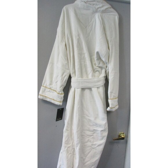 Sean John Men's Terry Robe White/Gold Trim White One Size NWD!!! - Picture 2 of 3